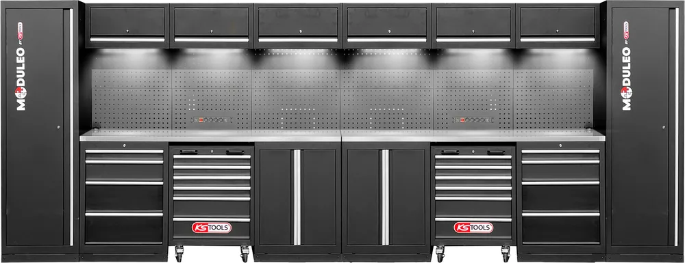 MODULEO Dielenský skriňový systém, rovný, 5280 x 500 mm KS Tools 866.6240