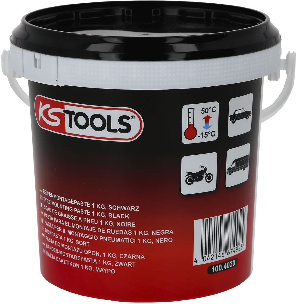 Montážna pasta na pneumatiky 1 kg, čierna KS Tools 100.4030