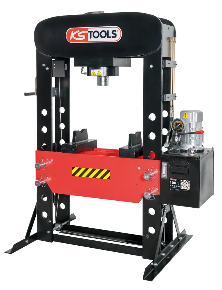 Motorizovaný 100-tonový dielenský hydraulický lis KS Tools 160.0117