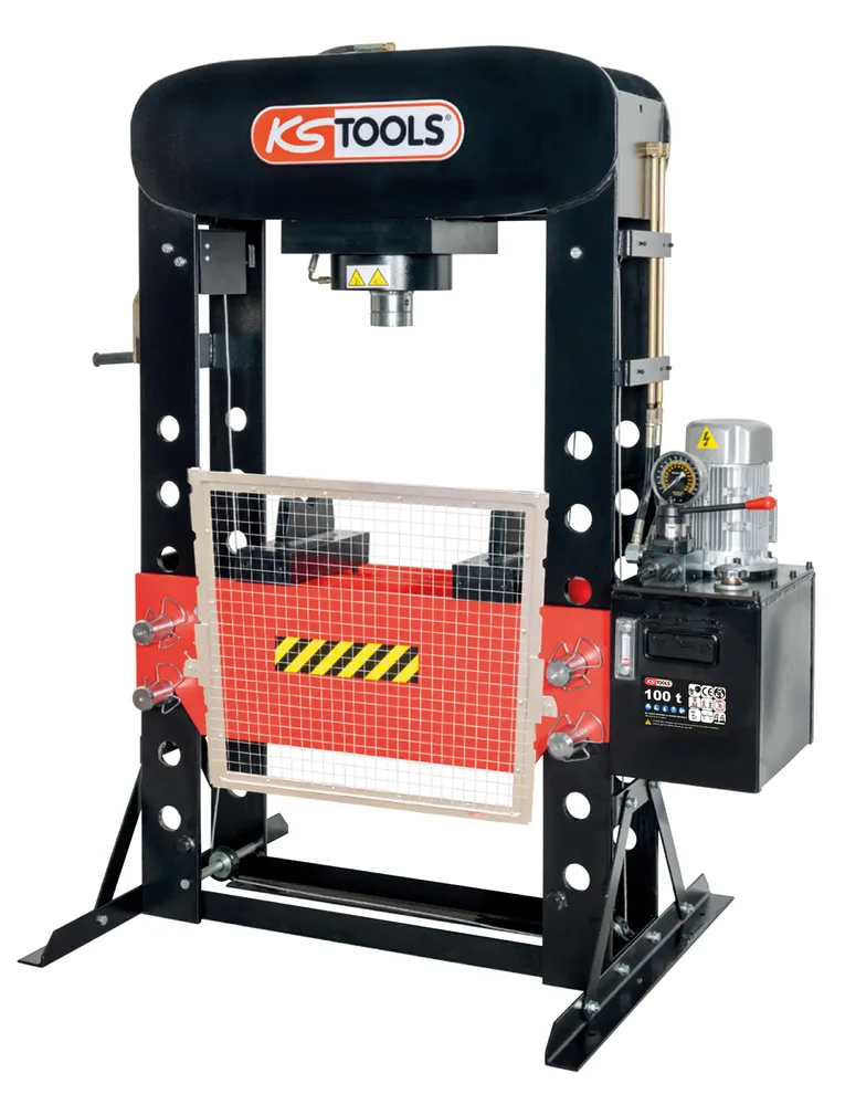 Motorizovaný 100-tonový dielenský hydraulický lis KS Tools 160.0117
