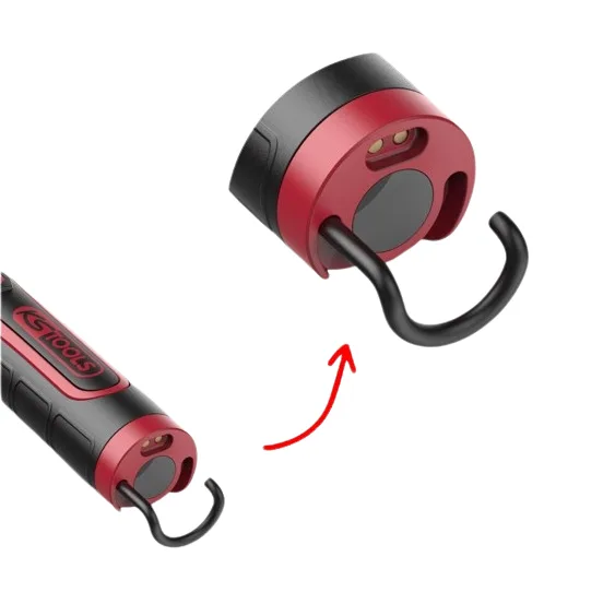 Nabíjateľné ručné svietidlo COB 1000 lm s bodovým svetlom 150 lm KS Tools 150.4313F