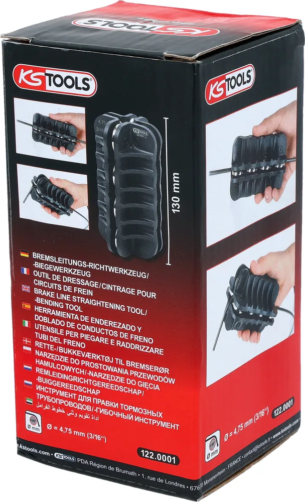 Náradie na vyrovnávanie a ohýbanie brzdových vedení 4,75 mm (3/16") KS Tools 122.0001