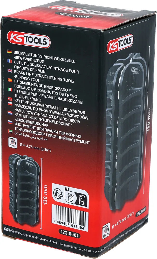 Náradie na vyrovnávanie a ohýbanie brzdových vedení 4,75 mm (3/16") KS Tools 122.0001