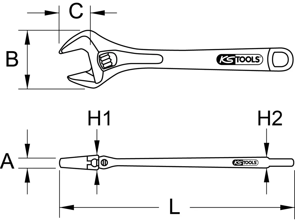 Nastaviteľný kľúč, s možnosťou prestavenia, 13 mm KS Tools 577.0100