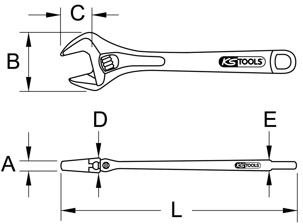 Nastaviteľný kľúč, s možnosťou prestavenia, 13 mm KS Tools 577.0100