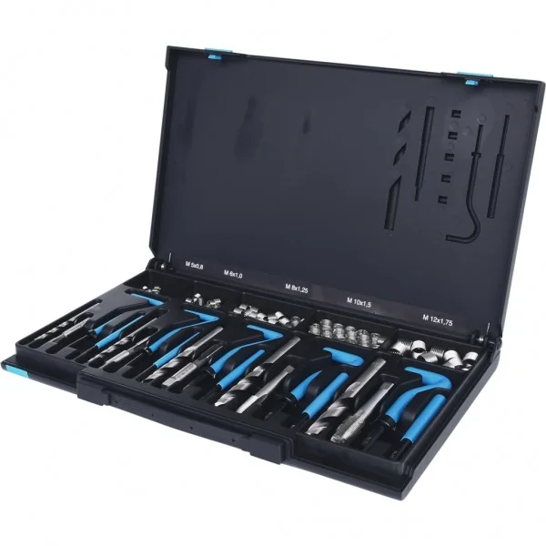 Nerezová súprava na opravu závitov, M5-M12, 130-dielna KS Tools 150.6150