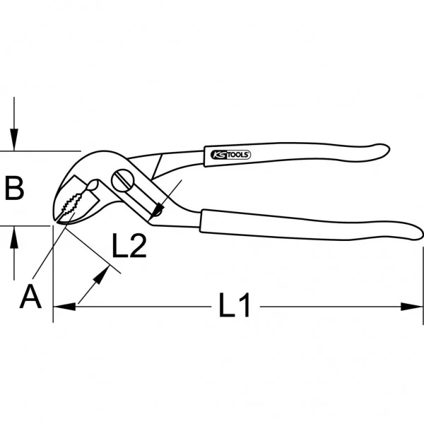 NEREZOVÉ kliešte na vodné čerpadlo, 250 mm KS Tools 964.1802