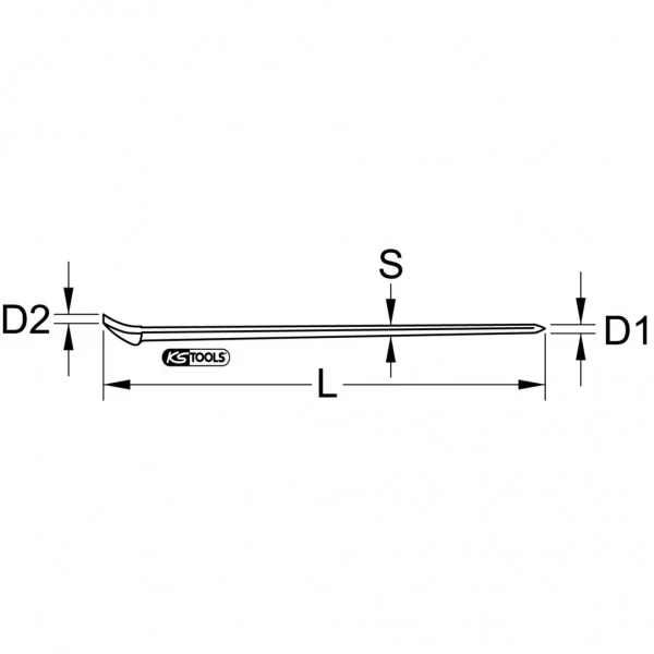 NEREZOVÝ vyťahovák klincov, 750 mm KS Tools 964.3208