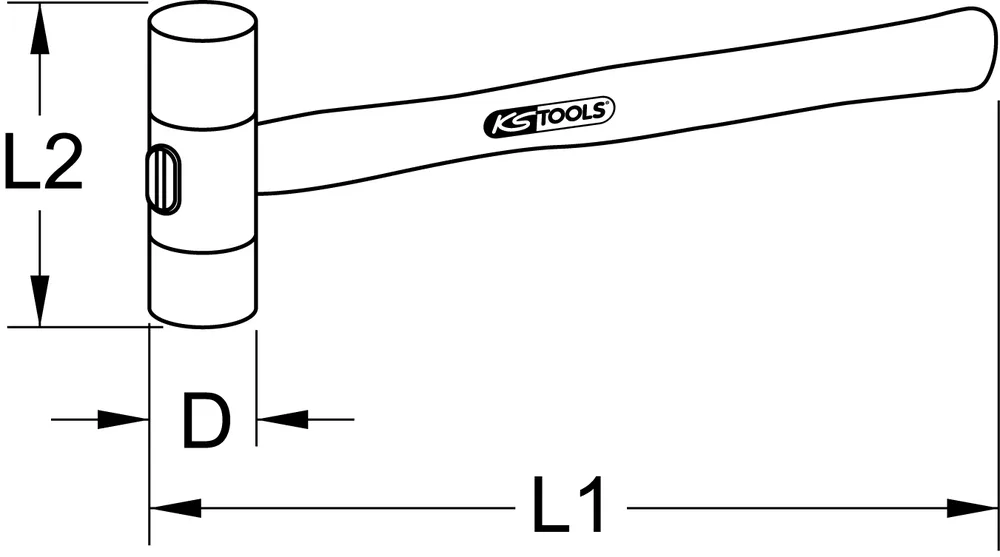 Nylonové kladivo, 340g KS Tools 140.5212
