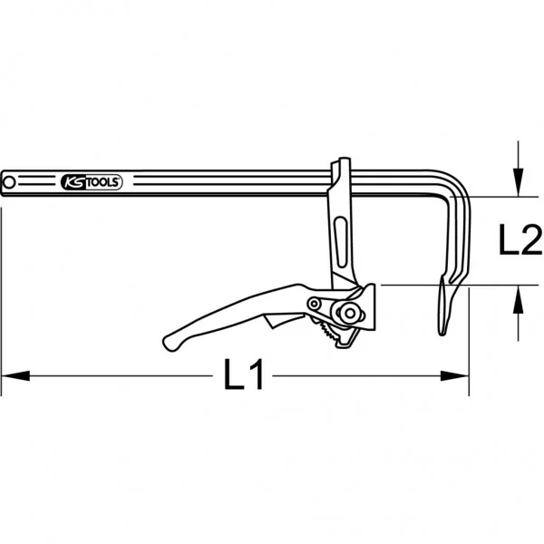 Oceľové rýchloupínacie skrutkové zvieradlo, 120 × 800 mm KS Tools 145.0421