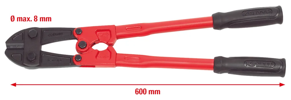 Pákové nožnice na svorníky s rúrkovými ramenami, čeľuste 85 mm KS Tools 118.0124