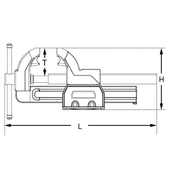Paralelný zverák bez otočného taniera, 100 mm KS Tools 914.0026