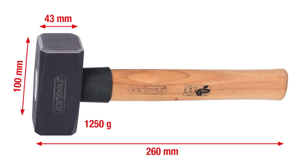 Perlík s hikorovou násadou, 1250 g KS Tools 142.5125