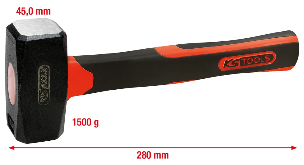 Perlík so sklolaminátovou násadou, 1500 g KS Tools 142.5151