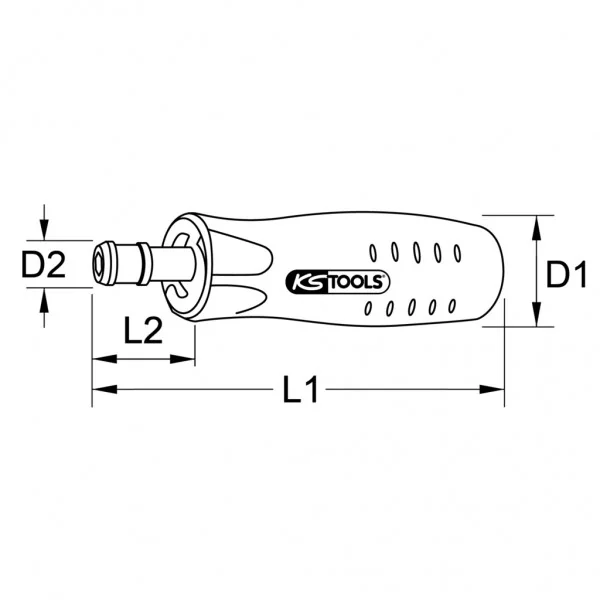 Pevne nastavený momentový skrutkovač 1/4", 100–600 cNm KS Tools 516.3940