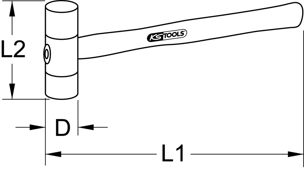 Plastové kladivo, 200g KS Tools 140.5201