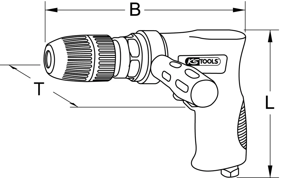 Pneumatická vŕtačka, 450 ot./min KS Tools 515.3035