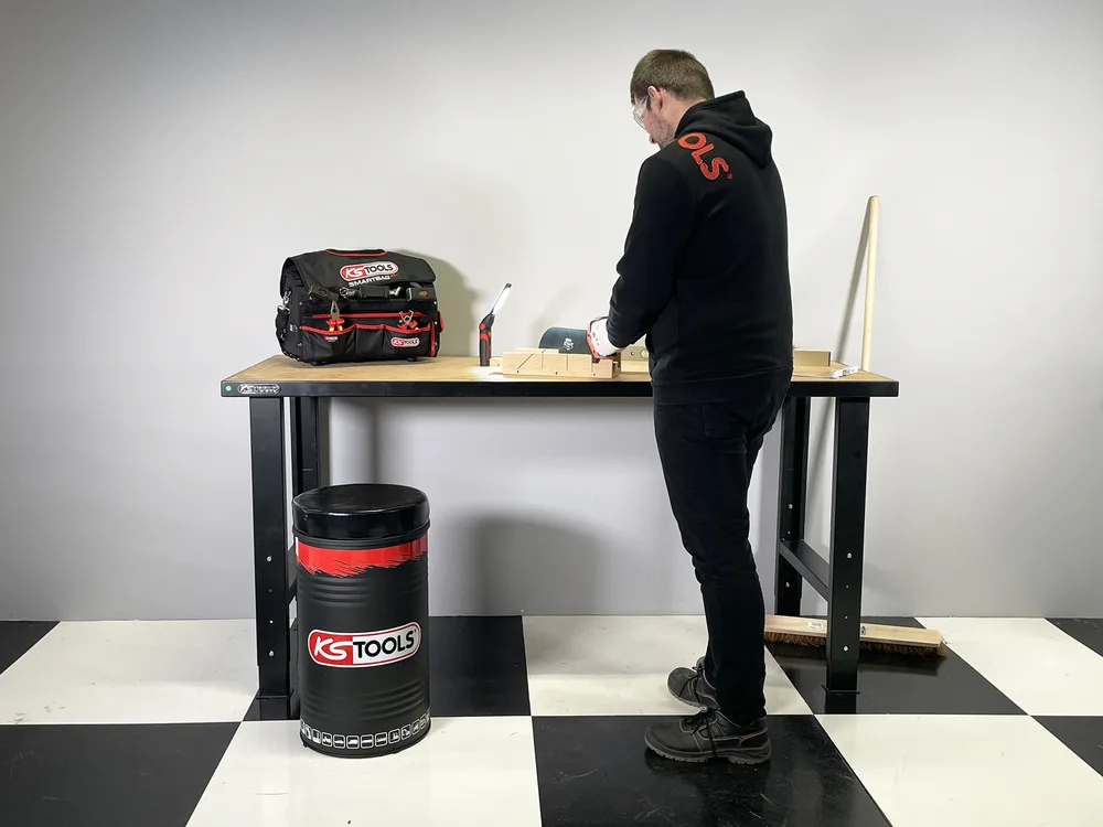 Pracovný stôl na ťažké bremená so súpravou na zvýšenie, nosnosť 500 kg KS Tools 865.0206