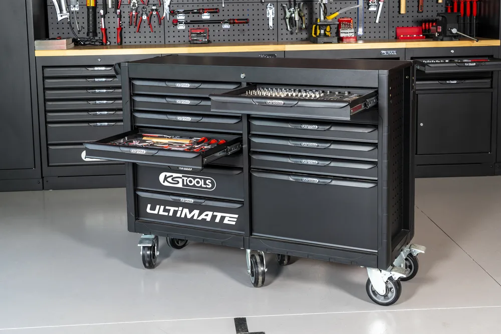 Prázdny dielenský vozík ULTIMATE, 13 zásuviek a 6 kolies KS Tools 816.0013