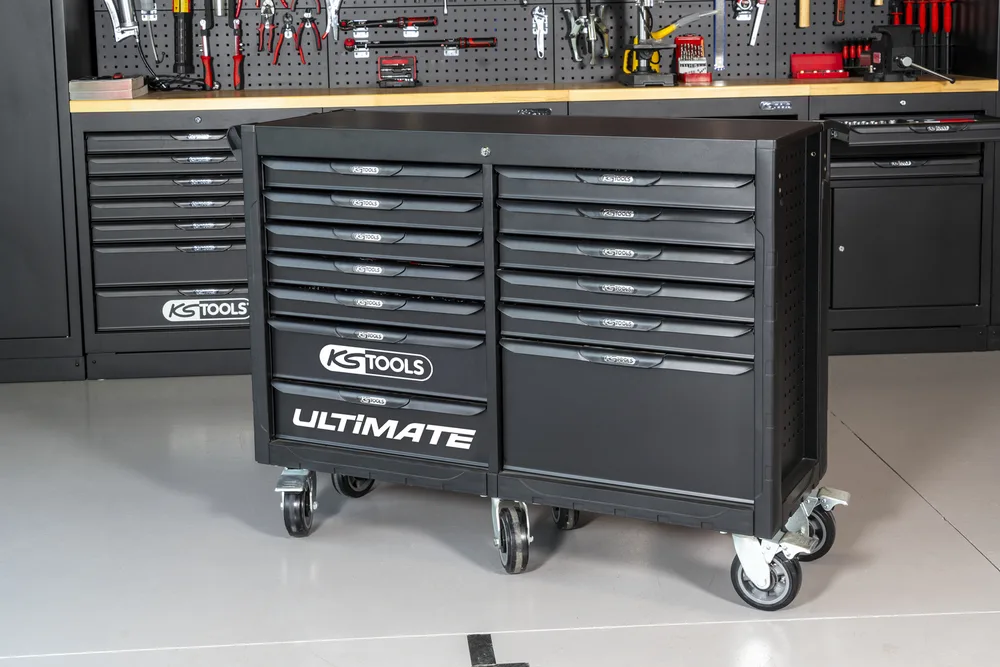 Prázdny dielenský vozík ULTIMATE, 13 zásuviek a 6 kolies KS Tools 816.0013