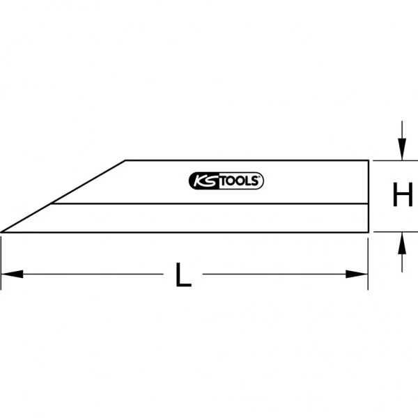 Presné vlásočnicové pravítko, 600 mm KS Tools 300.0639