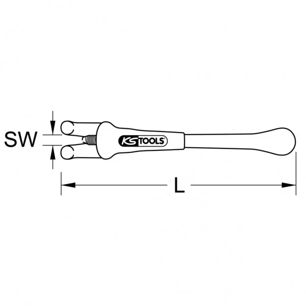 Pridržiavač s ochrannou izoláciou, 25–50 mm KS Tools 117.1183