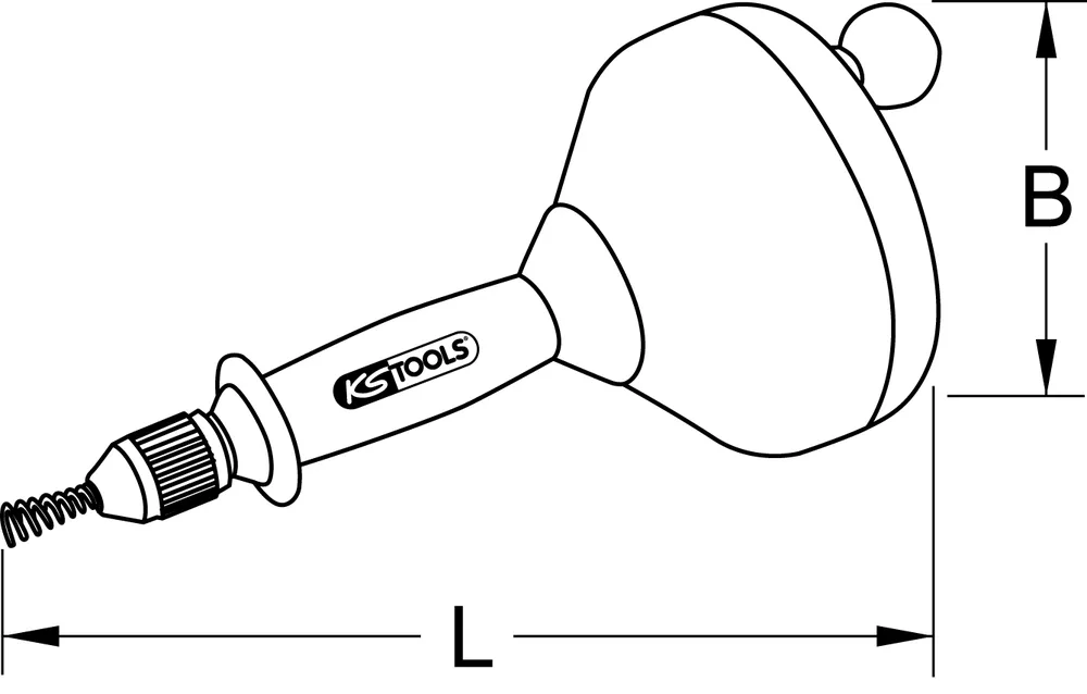 Prístroj na čistenie rúr, Ø 6mm KS Tools 900.1990
