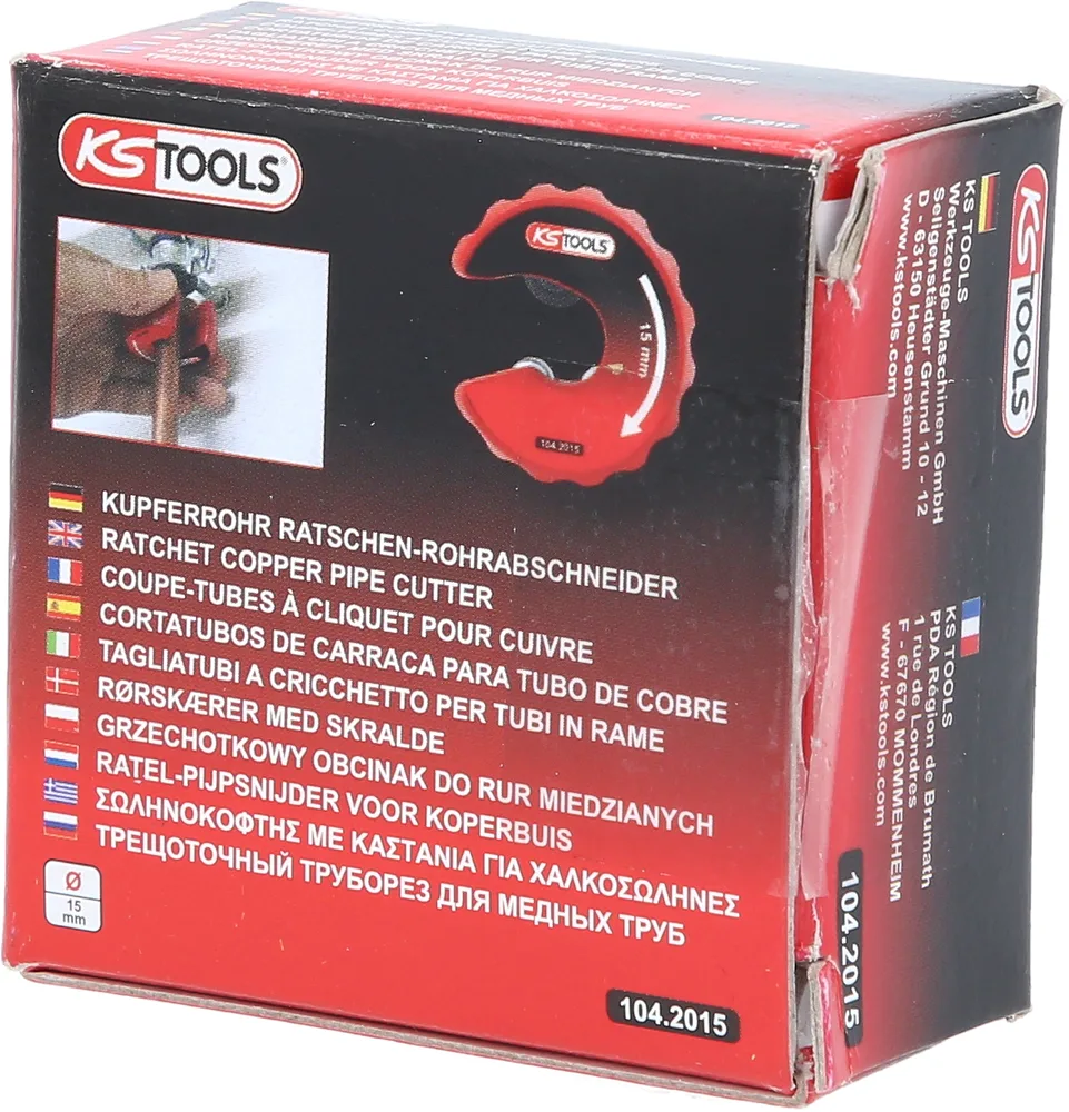 Račňový rezač medených rúr, 15 mm KS Tools 104.2015