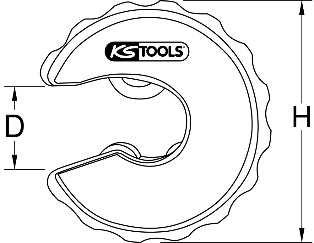 Račňový rezač plastových rúr, 28 mm KS Tools 104.2028