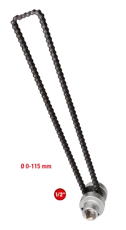 Reťazový kľúč na vložku olejového filtra a vzduchovej sušičky, Ø 115 mm KS Tools 460.5215