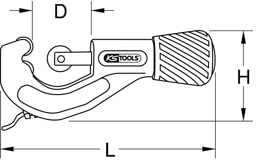 Rezač rúr 6–38 mm, teleskopický, 156 mm KS Tools 103.5000
