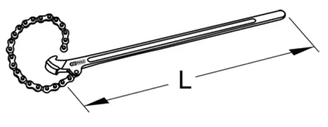 Rúrkové kliešte s reťazou, Ø 110mm KS Tools 114.0040