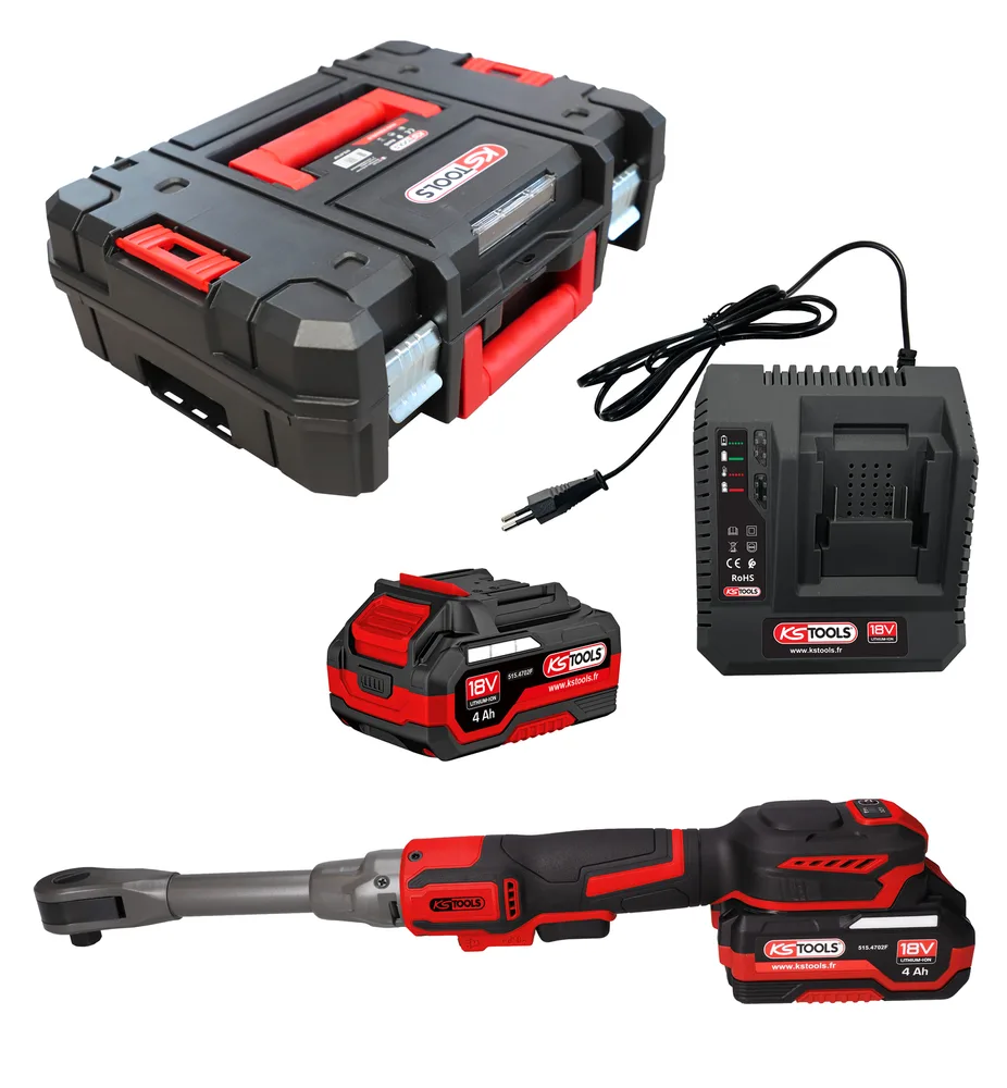 Sada 1/2'' 18 V s račňovým kľúčom, 2 batériami a nabíjačkou KS Tools 515.4740F
