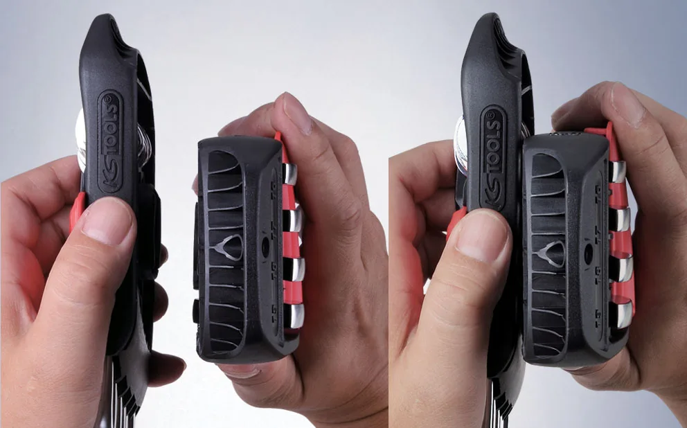 Sada 10 metrických kombinovaných kľúčov na stojane, 8 až 19 mm KS Tools 922.0050