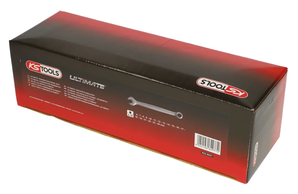 Sada 18 metrických kombinovaných kľúčov, 6 až 24 mm KS Tools 922.0047