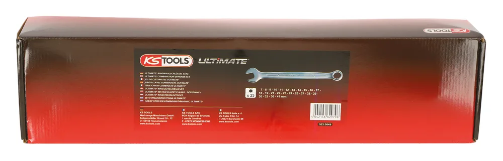Sada 25 metrických kombinovaných kľúčov, 7 až 41 mm KS Tools 922.0049