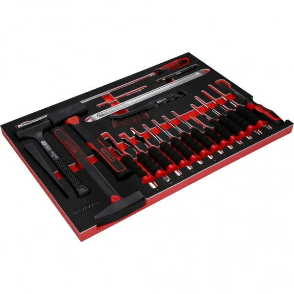 SCS súprava sekáčov a kladív, 22-dielna, v 1/1 penovej vložke KS Tools 811.0022