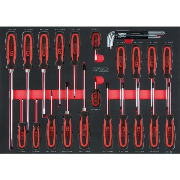 SCS súprava skrutkovačov, 29-dielna, v 1/1 penovej vložke KS Tools 711.1029