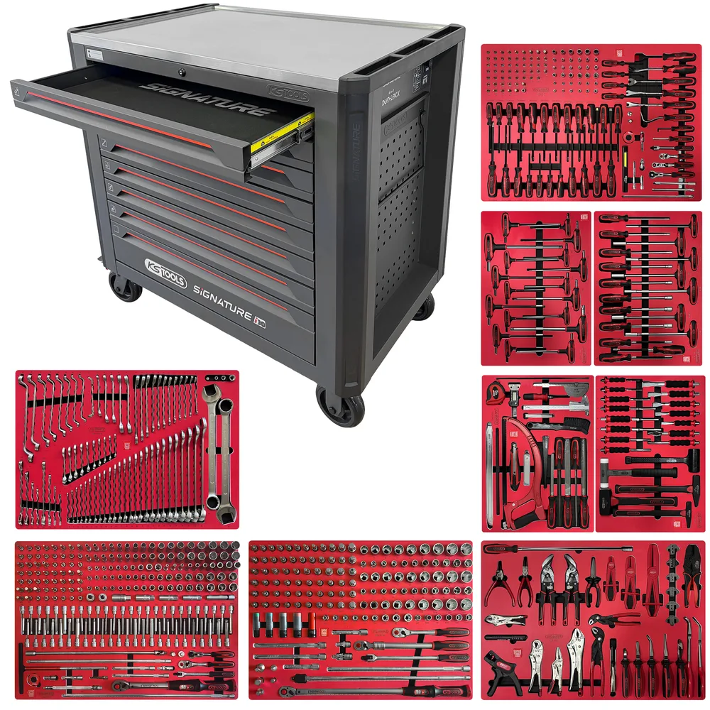 SIGNATURE súprava dielenského vozíka i30 so 706 dielmi náradia v 7 zásuvkách KS Tools 882.3706