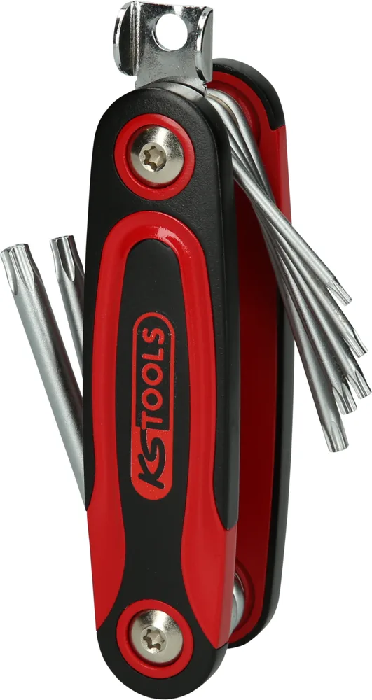 Skladacia súprava bezpečnostných kľúčov Torx s otvorom, 8-dielna KS Tools 158.3530