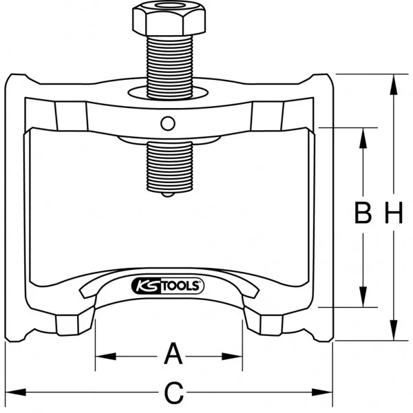 Sťahovák pákového ovládača bŕzd, HALDEX, 160 mm KS Tools 450.0300
