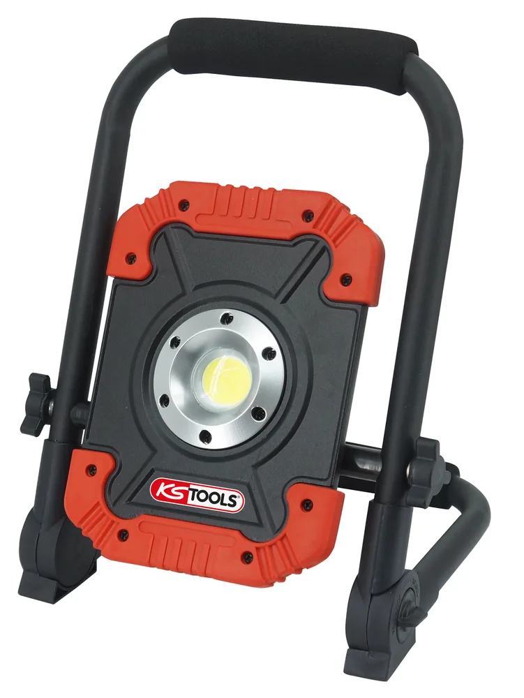 Stavebný LED reflektor na batériu s batériou 18 V, 4 Ah a rýchlou nabíjačkou KS Tools 150.4358F-A1