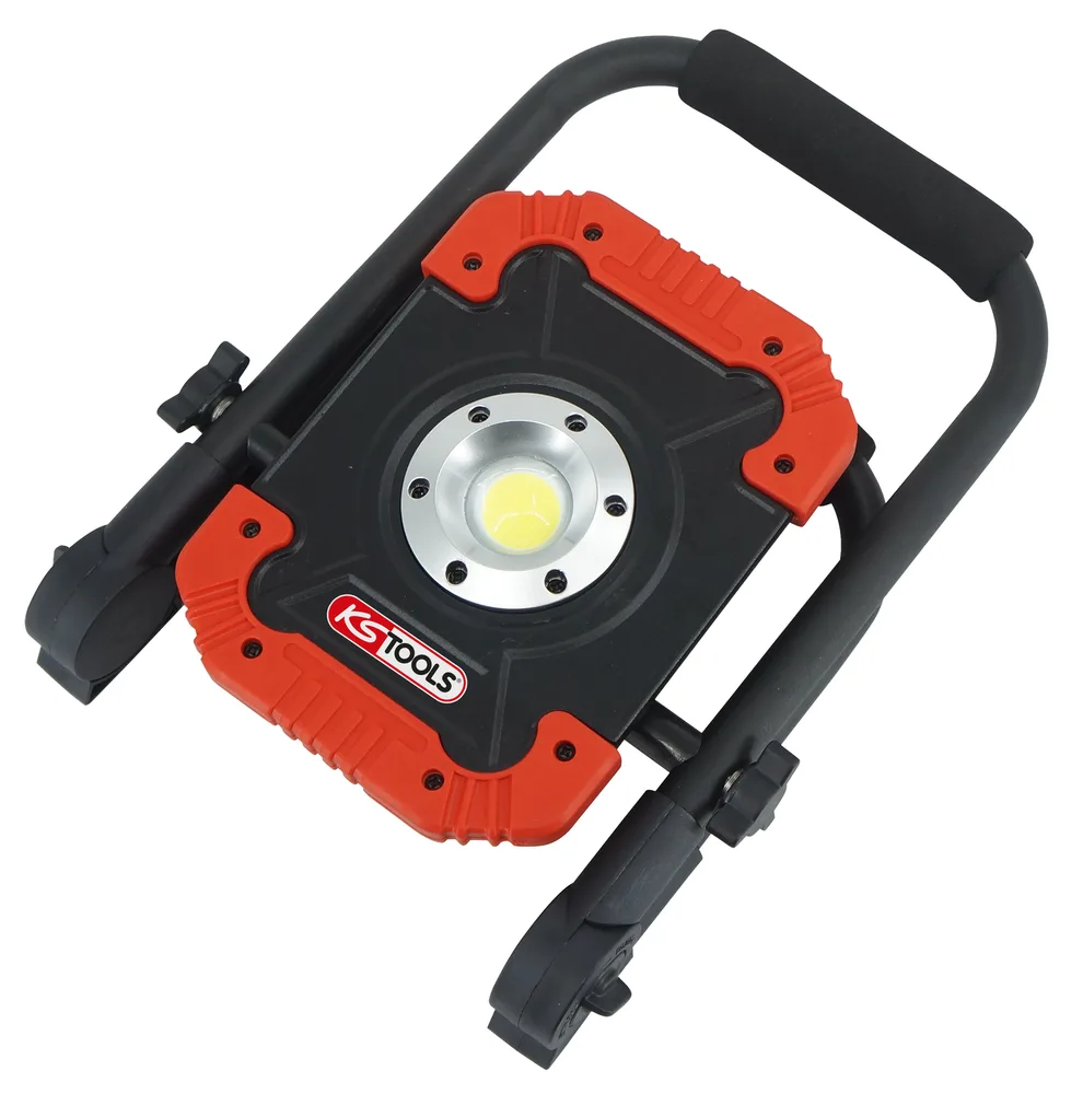 Stavebný LED reflektor na batériu s batériou 18 V, 4 Ah a rýchlou nabíjačkou KS Tools 150.4358F-A1