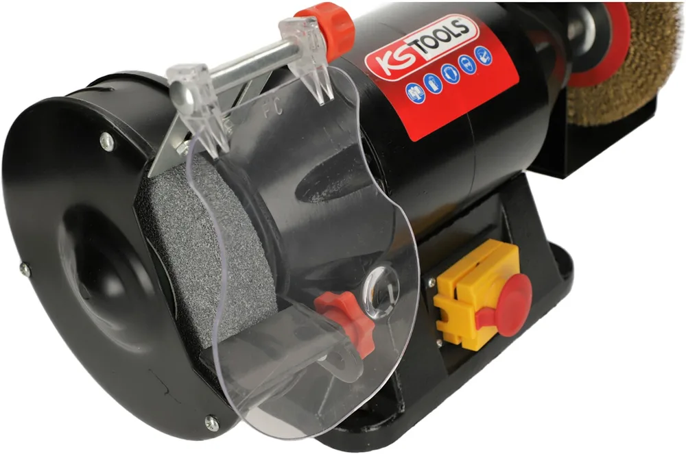 Stolová brúska 520 W s kotúčom a kefou Ø 150 mm KS Tools 500.8461