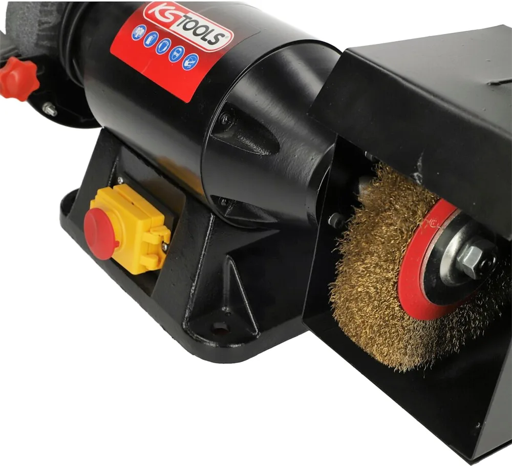 Stolová brúska 900 W s kotúčom a kefou Ø 200 mm KS Tools 500.8462
