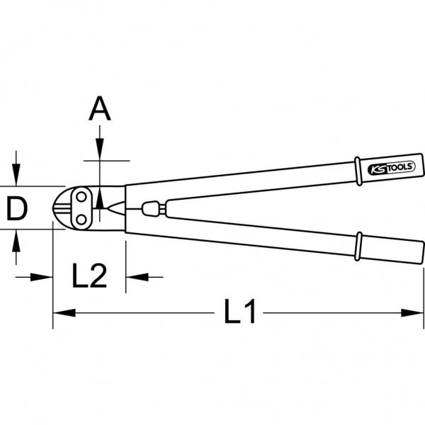 Strihač svorníkov s ochrannou izoláciou, 610 mm KS Tools 117.1256
