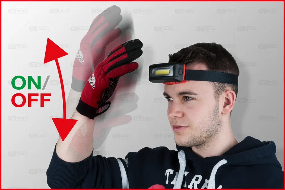 STRIPE LED akumulátorová čelovka so snímačom pohybu KS Tools 550.1236