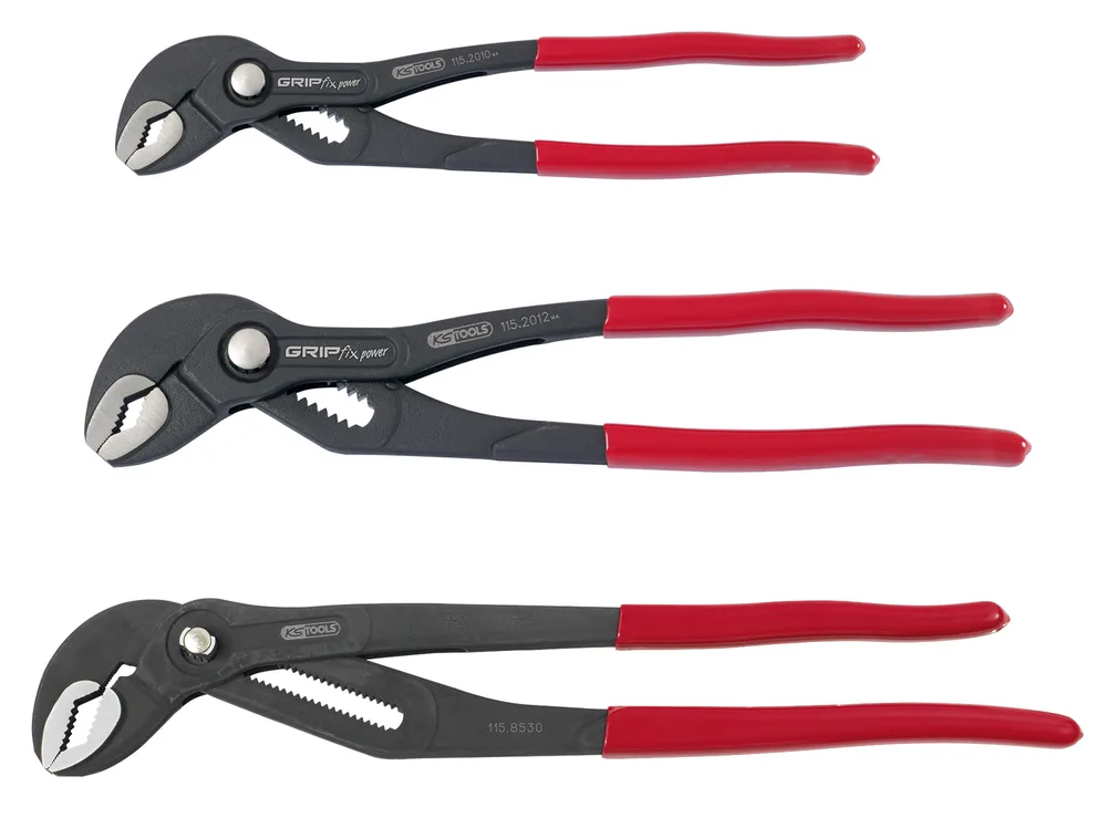 Súprava 3 samosvorných klieští s aretáciou 10"–16" KS Tools 115.8531