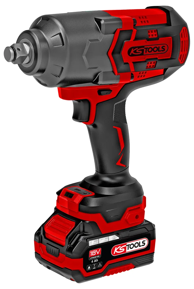 Súprava akumulátorového rázového uťahováka 1/2" 18 V, 1600 Nm, s 2 akumulátormi a nabíjačkou KS Tools 515.4715F