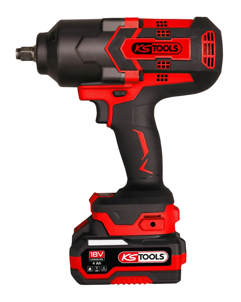 Súprava akumulátorového rázového uťahováka 1/2" 18 V, 1600 Nm, s 2 akumulátormi a nabíjačkou KS Tools 515.4715F